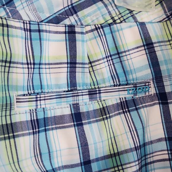 Izod Cool-FX Women's Blue Green & White Plaid Bermuda Shorts Size 2 Golfing - Picture 4 of 10